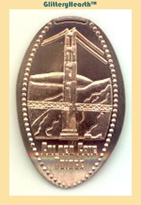 Golden Gate Bridge Gift Center (Design Four) | �Roundhouse� building, San Francisco, CA 94108 (Copper Coin)